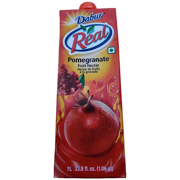 Dabur Real Pomegranate Fruit Juice Nectar 1 L (33.8fl) Best Before  27 Feb 2024
