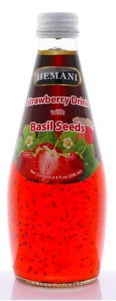 strawberry basil seed drink Hemani Strawberry Drink With Basil seed 290ml