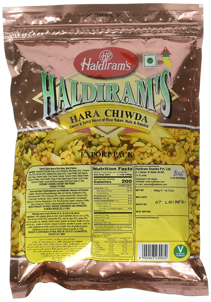Haldiram's Hara Chiwda, 14oz (400g)