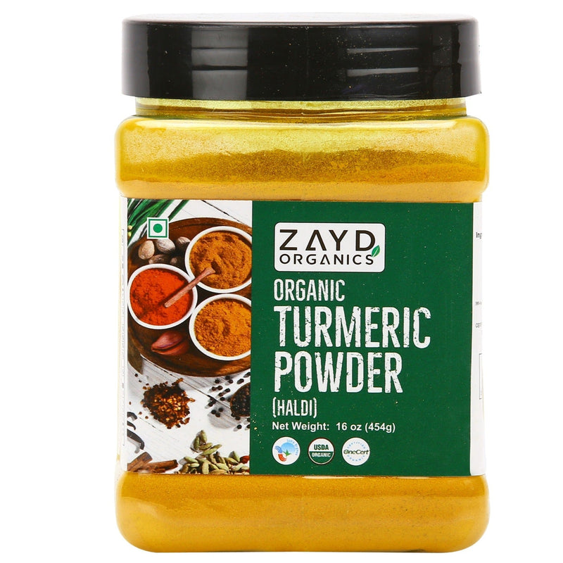 Zayd Organics Turmeric Powder 16oz, USDA Organic Certified