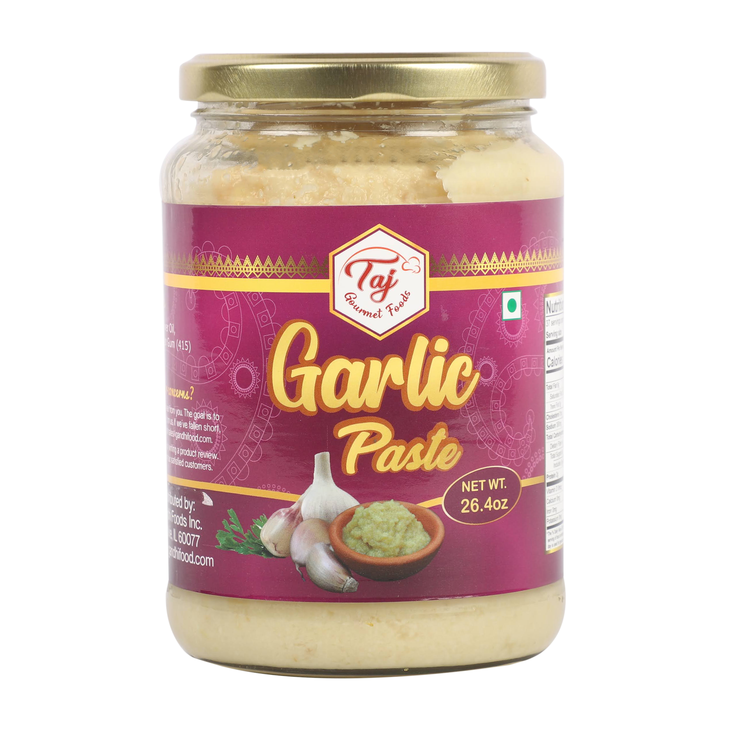 TAJ Garlic Paste Ground Garlic 750g Gandhi Foods