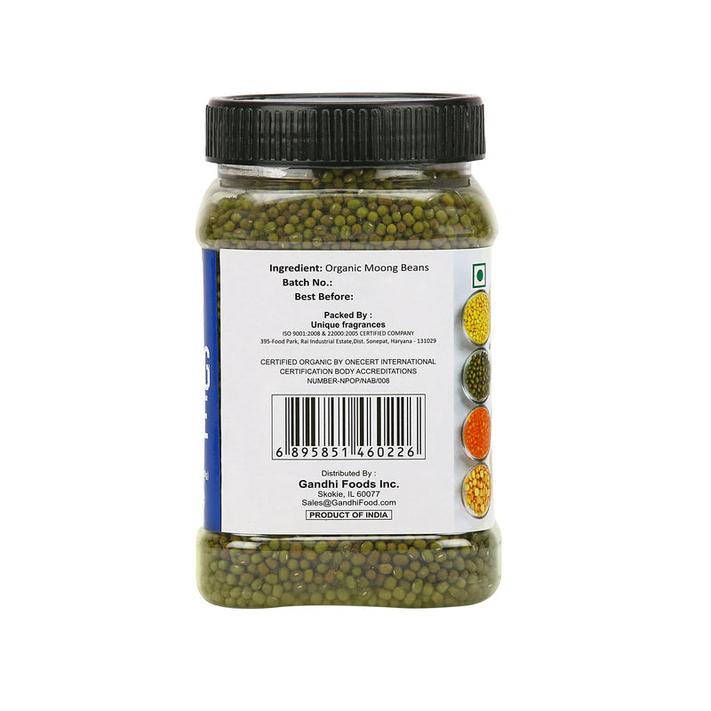 Zayd Organic Moong Whole (Mung Bean), USDA Organic Certified, 1.7-Pounds