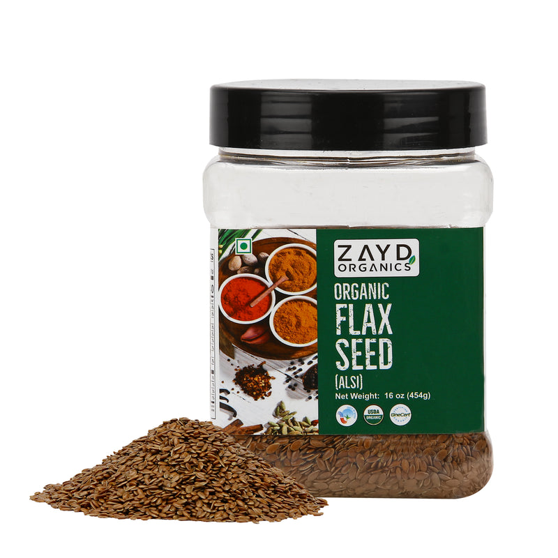 Zayd Organic Flax Seed 16oz, USDA Organic Certified