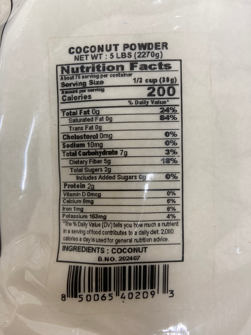 Taj Coconut Powder, 5lbs