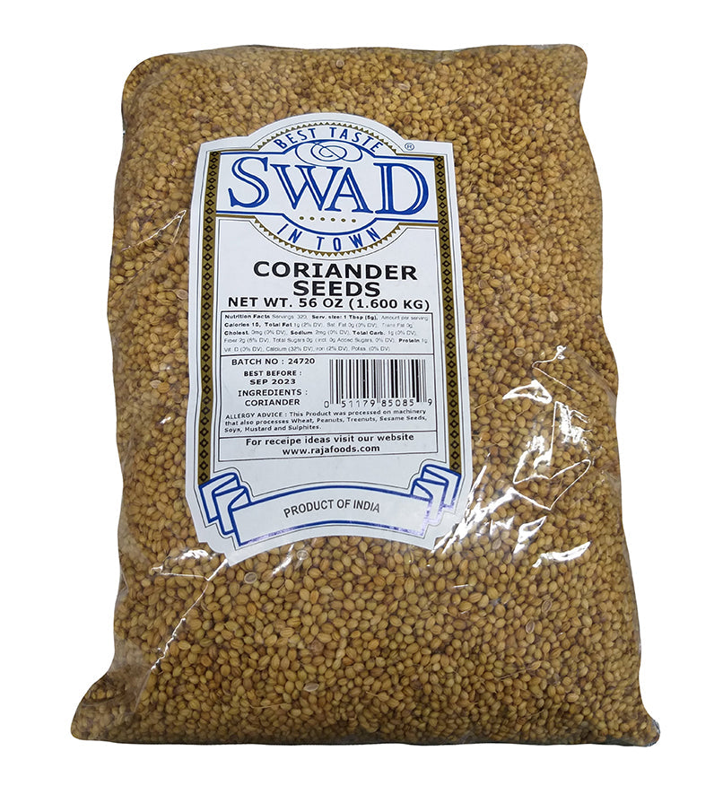 Swad Coriander Seeds, Whole, 3.5 lbs