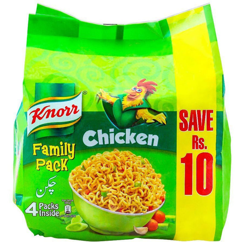 Knorr Chicken Instant Noodles, Family Pack (4/Case)
