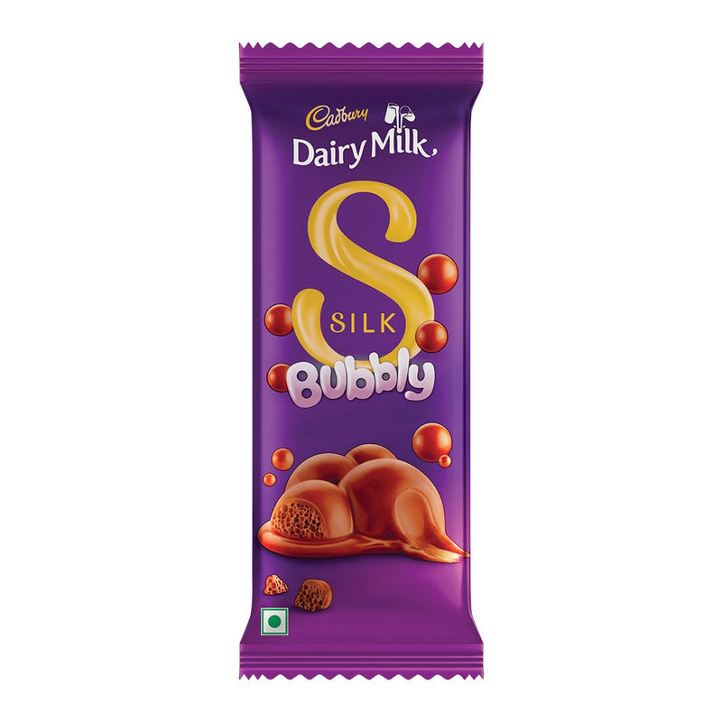 Cadbury Dairy Milk Silk Bubbly Chocolate Bar, 60 Gram