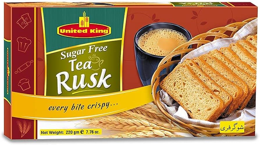 Yellow Color Tea Rusk United King Tea Rusk 220g