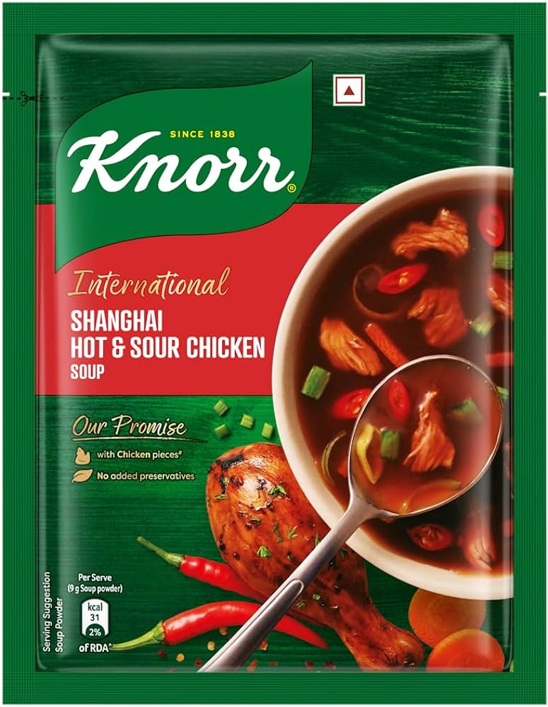 Knorr International Shanghai Style Hot & Sour Artificially Flavored Chicken Soup Mix, 38g