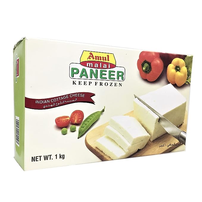 Amul Malai Paneer Dice (Indian Cottage Cheese) 2.2lb (1kg)