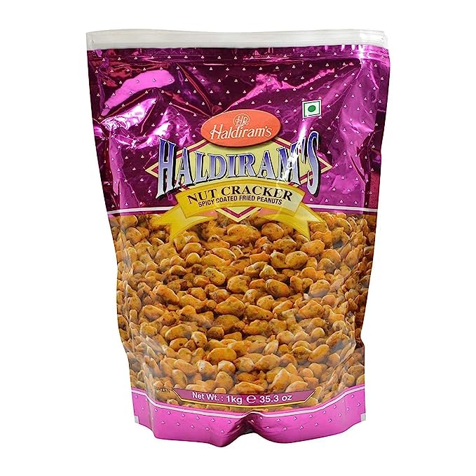 Haldiram's Nut Cracker (Spicy Coated Fried Peanuts), 35.3oz (1kg)