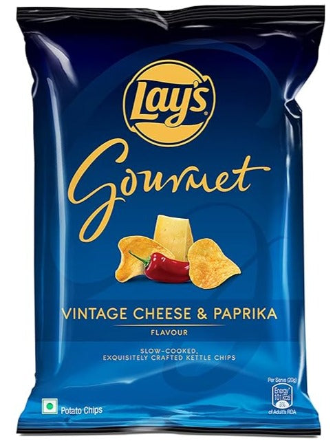 Lay’s Gourmet Kettle Chips, Vintage Cheese and Paprika, 55g