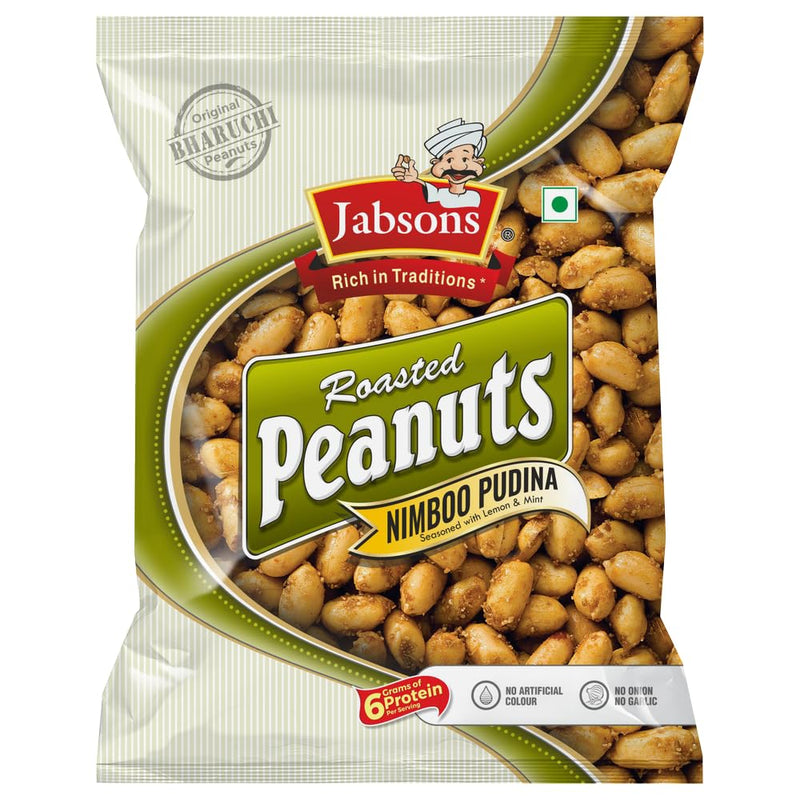 Jabsons Roasted Peanut Nimboo Pudina 140g