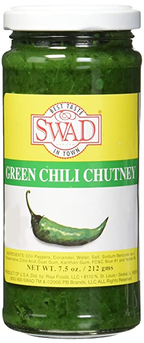 Swad Green Chili Chutney 7.5oz
