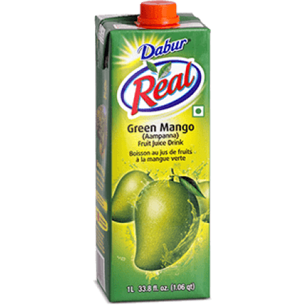 Dabur Real Green Mango (Aampanna) Fruit Juice  1 L (33.8fl)