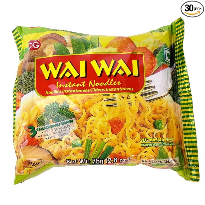 Wai Wai Veg Noodles 75g BEST BEFORE  12/21/2024