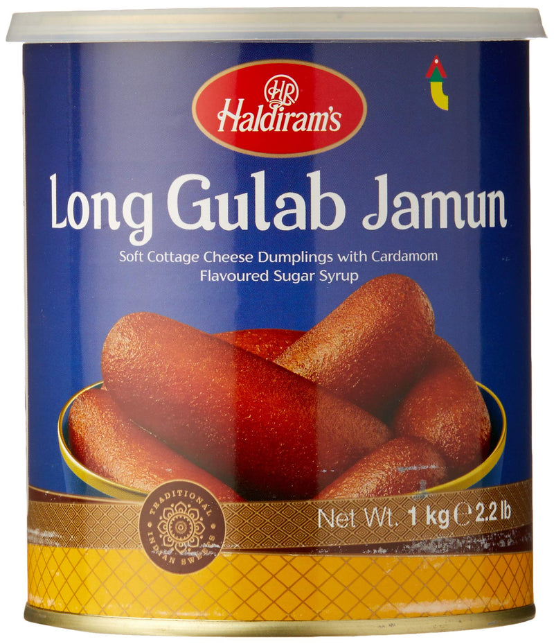 Haldiram's Long Gulab Jamun, 1kg (12pcs)