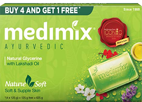 Medimix Ayurvedic Natural Glycerine w/Lakshadi Oil Soap, 125g