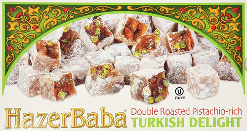 Hazerbaba Pistachio-rich Double Roasted Turkish Delight, 12.3oz