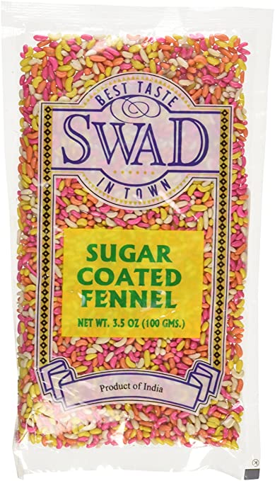 Swad Sugar Coated Fennel Seeds, 3.5oz