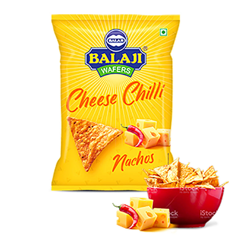 Balaji Wafers, Nachos, Cheese Chilli, 140g