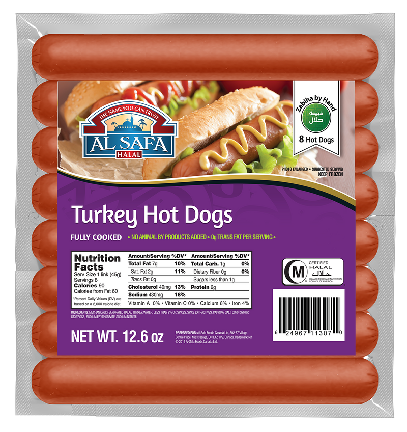 Al Safa Turkey Hot Dog 12.6oz