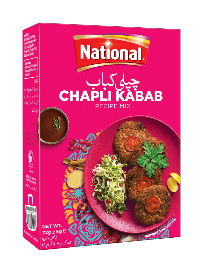 National Chapli Kabab Recipe Mix 2.53 oz (72g)