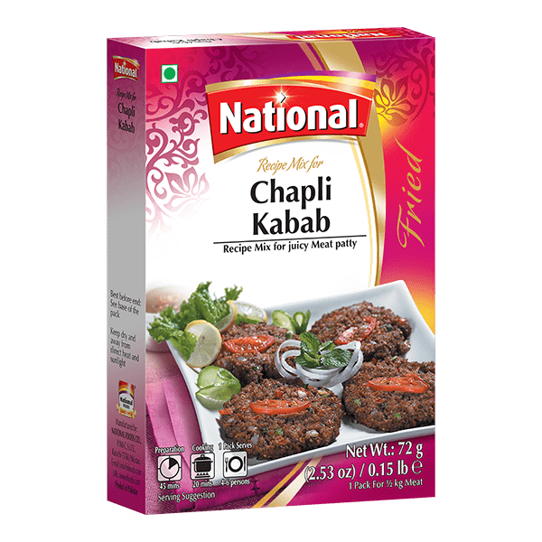 National Chapli Kabab Recipe Mix 2.53 oz (72g)