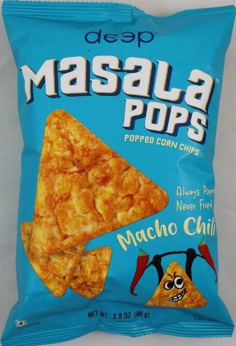 Deep Masala Pops Macho Chili Chips, 2.8oz (80g)