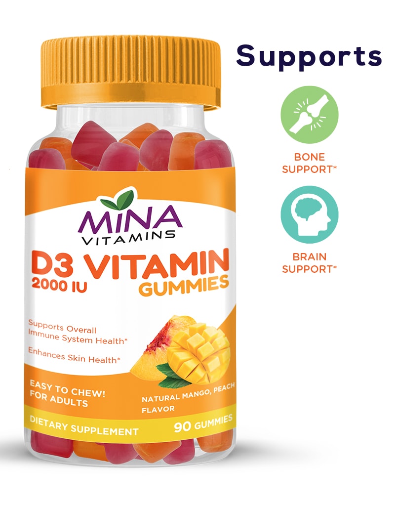 Mina Halal Vitamins Gummies, 90-Count