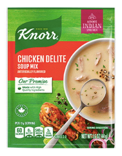 Knorr Artificially Flavored Chicken Delite Soup Mix, 44g