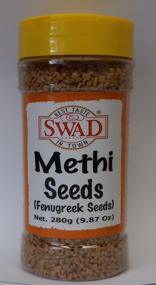 Swad Methi Seeds 280g (9.87oz) Bottle.