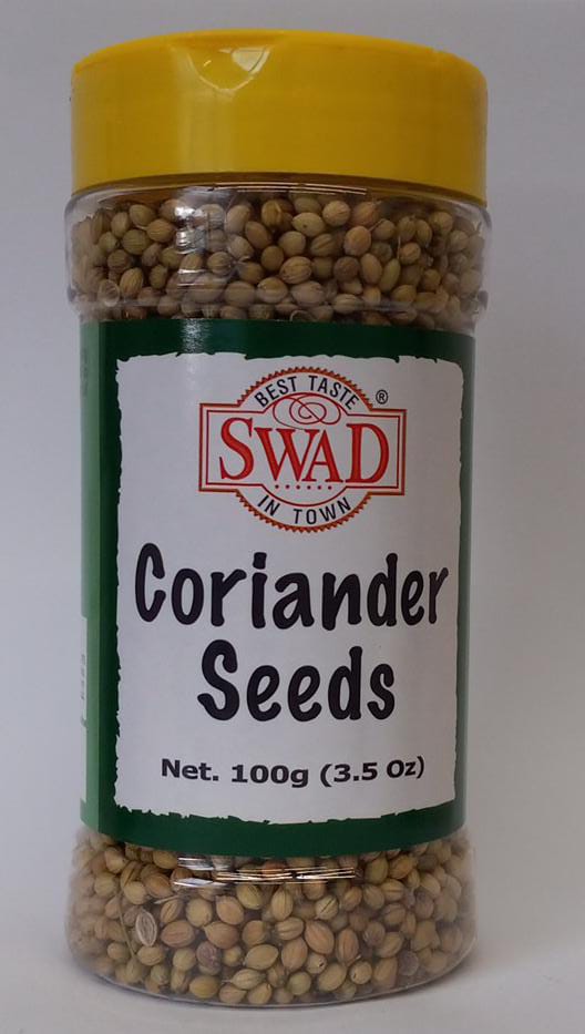 Swad Coriander Seeds, -Bottle, 3.5oz (100g)