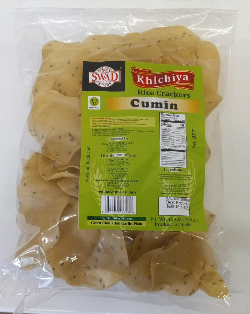 Swad Khichiya Rice Crackers Cumin 12oz (340g),