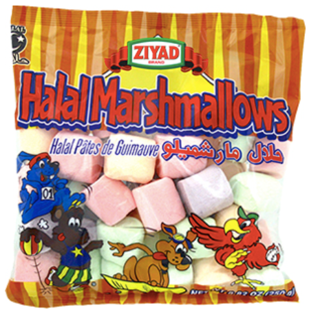 Ziyad Halal Fruit Flavored Marshmallows, 8.82oz
