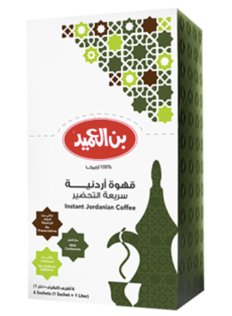 Al Ameed Instant Jordanian Instant Coffee, 5.1oz (6 Satchets)