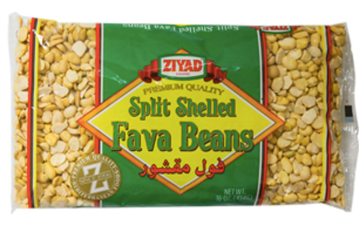 Ziyad Split Shelled Fava Beans, Small, 16oz (453g)