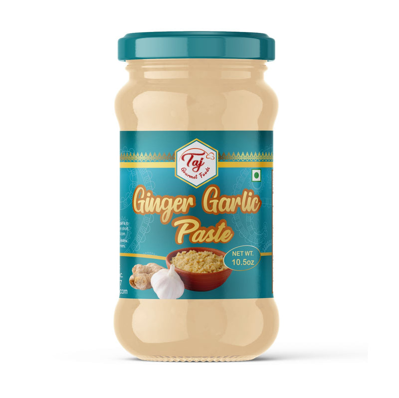 TAJ Ginger Garlic Paste (Ground Ginger & Garlic), 10.5oz