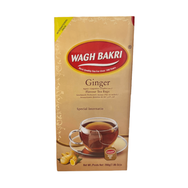 Wagh Bakri Ginger Tea.  25Bags  1.76oz(50g) Best Before May 2024