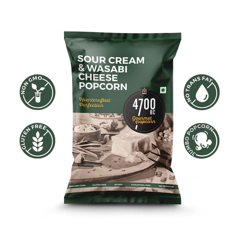 4700bc Sour Cream & Wasabi Popcorn, 75g Pouch