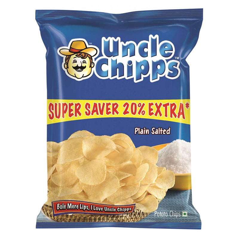 Uncle Chipps Plain Salted - Indian Chips, 53g