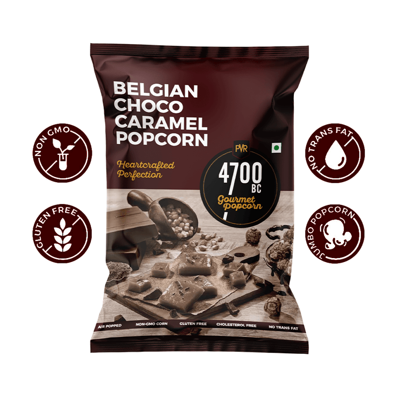 4700bc Belgian Choco Caramel Popcorn, 125g Pouch