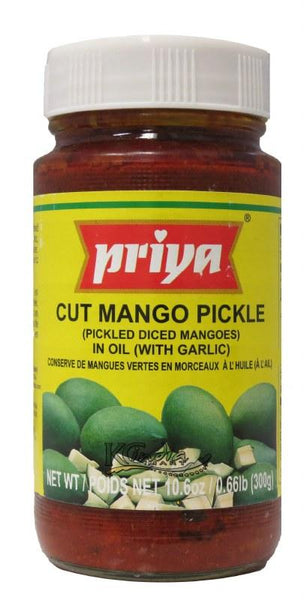 Priya Mango Cut Pickle w/ Garlic Hot, 300g