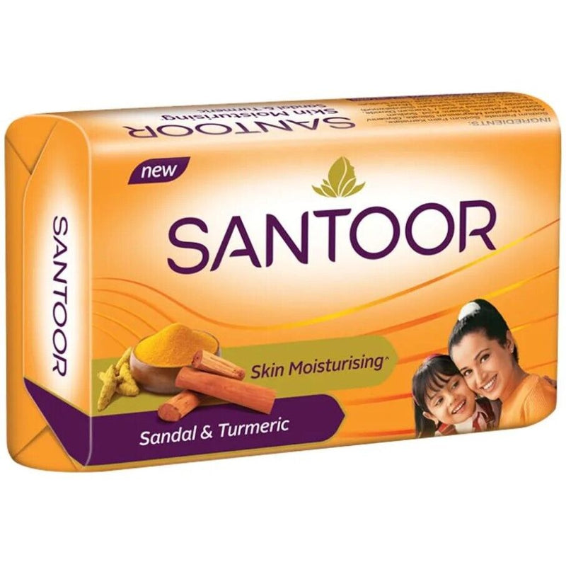 Santoor Skin Moisturising Soap, Sandal & Turmeric, 125g