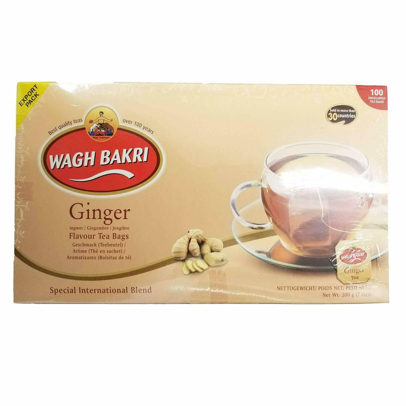 Wagh Bakri Ginger Tea Bags, 100 Flavored Tea Bags