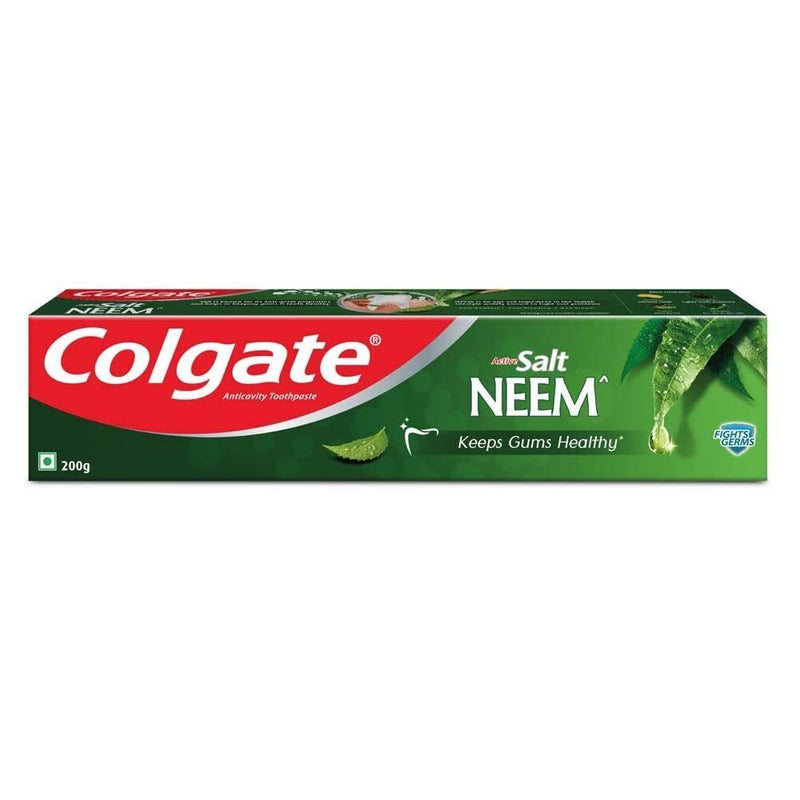 Colgate Toothpaste, Active Salt + Neem, 200g