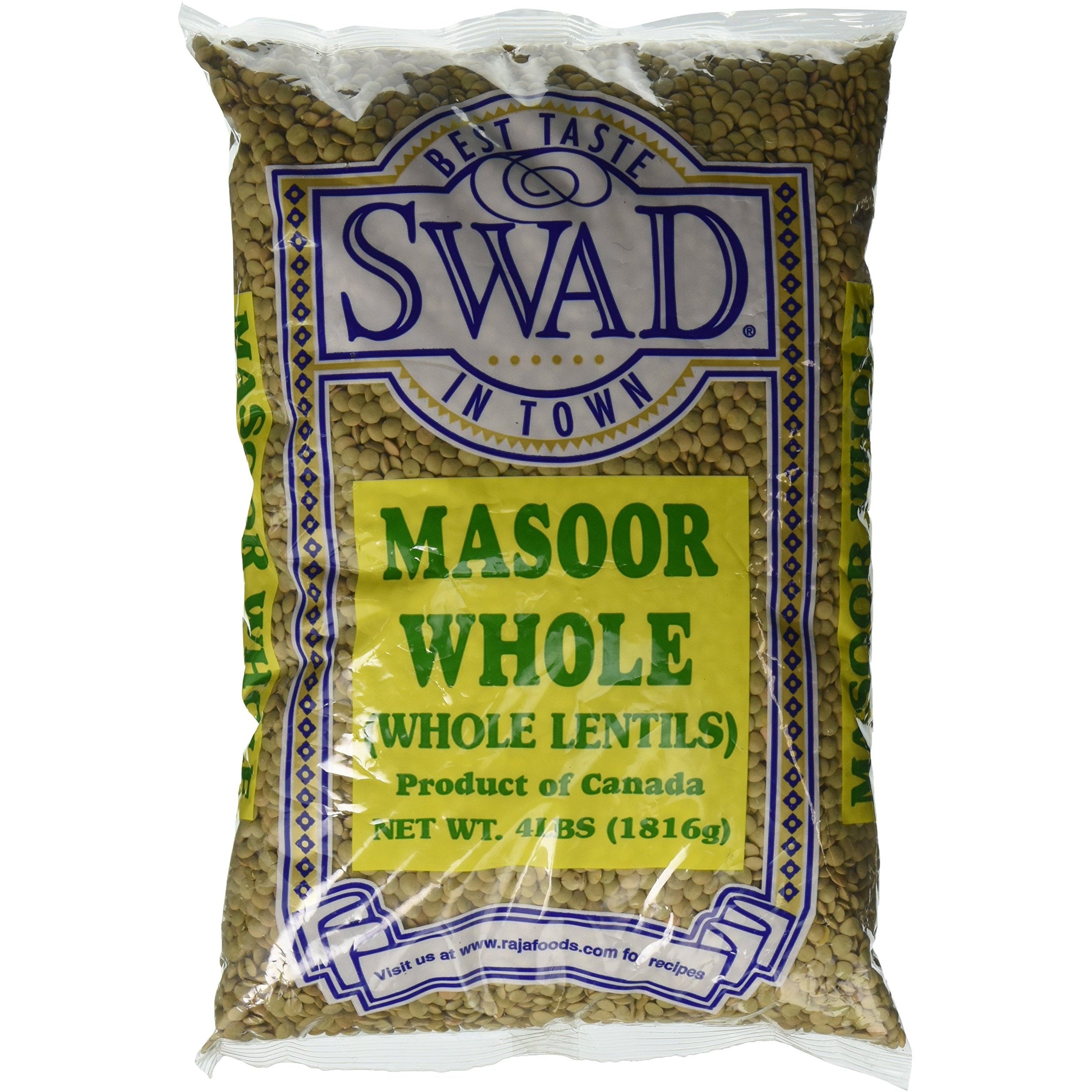 Swad Masoor Whole (Whole Lentls) 4Lbs