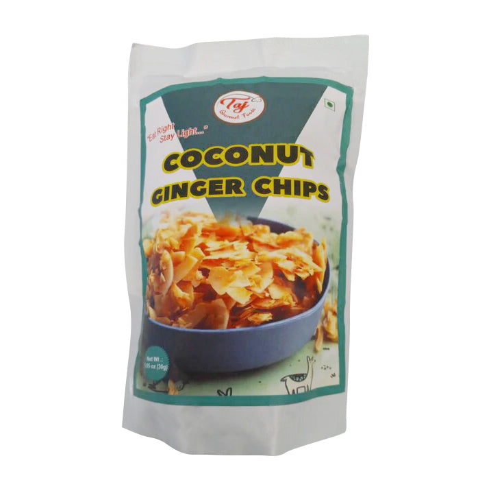 TAJ Coconut Ginger Chips 30g