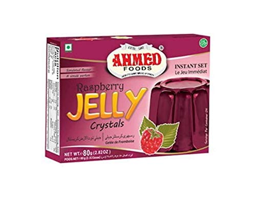 AHMED Halal Jello Vegetarian Crystal Jelly, Raspberry, 70g