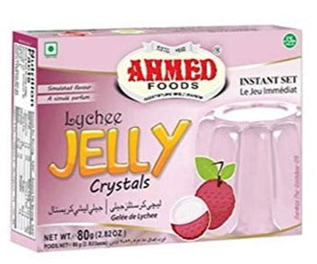 AHMED Halal Jello Vegetarian Crystal Jelly, Lychee, 70g